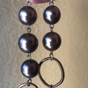 Mixed materials on a necklace